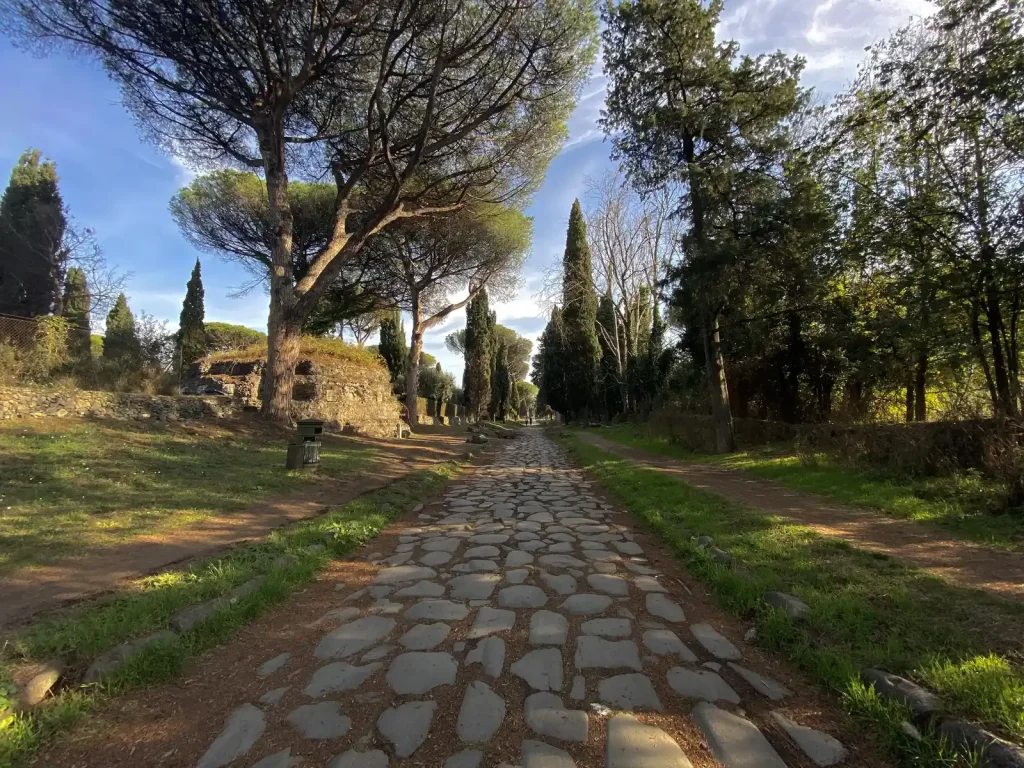 Appian Way in Rome on an eco-friendly walking tour with Walk Rome Green