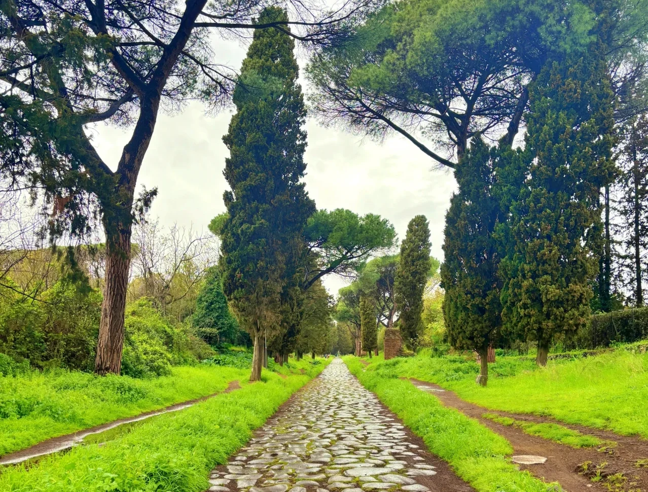 Appian Way in Rome on an eco-friendly walking tour with Walk Rome Green